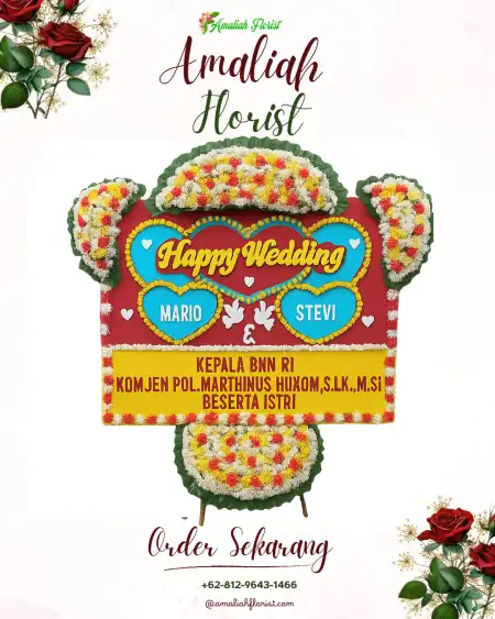 Papan Bunga Pernikahan Blorong